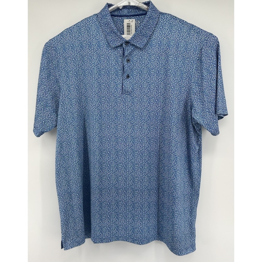 Maelreg Performance Polo Short Sleeve Blue With Green Men's 2XL NEW
